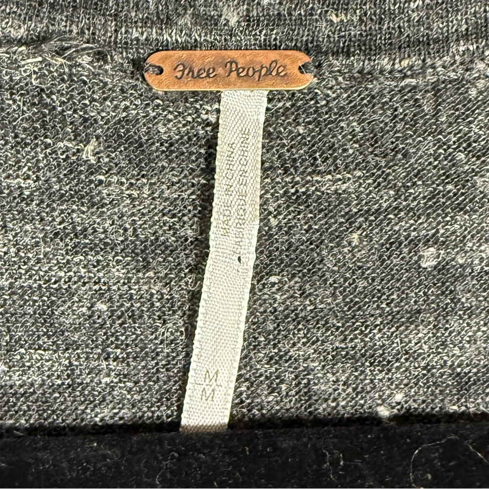 Free People Charcoal Sleeveless‎ Duster Cardigan - Medium - Hippie, Boho - Picture 5 of 7